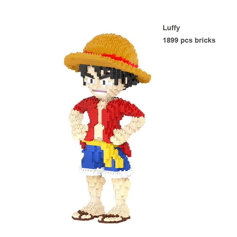 Anime One Piece Luffy Building Blocks DIY Mini Bricks - Image 2