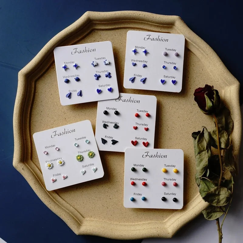 Fashion Ceramic Gift Earrings Set #T5 - Image 4