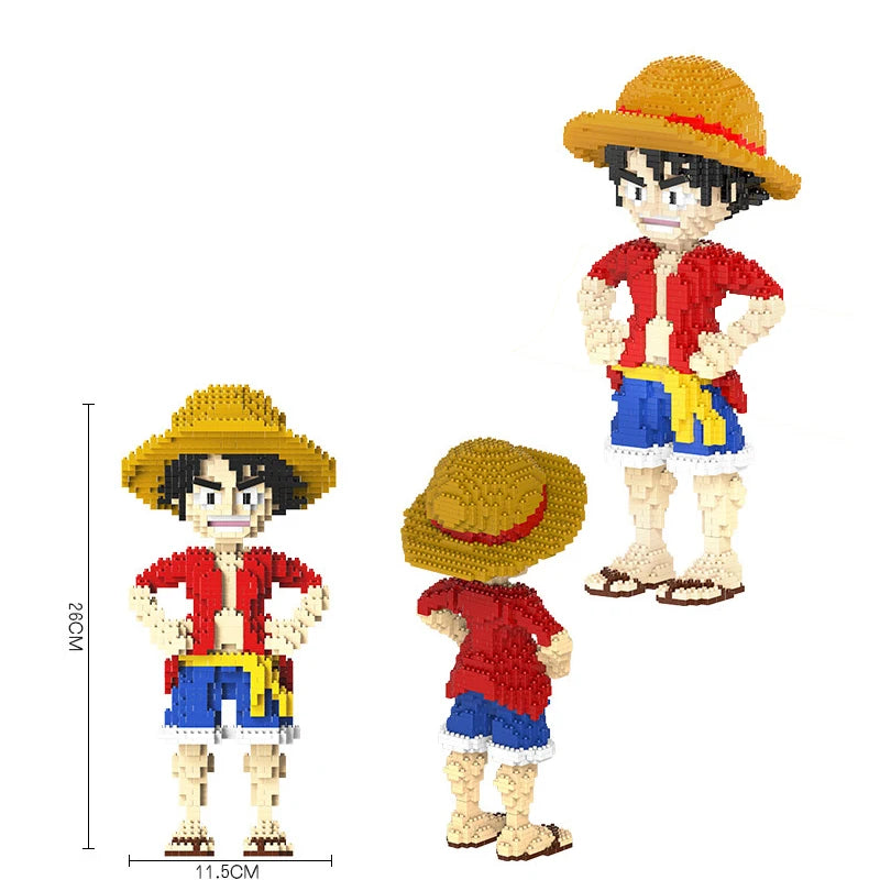 Anime One Piece Luffy Building Blocks DIY Mini Bricks - Image 4