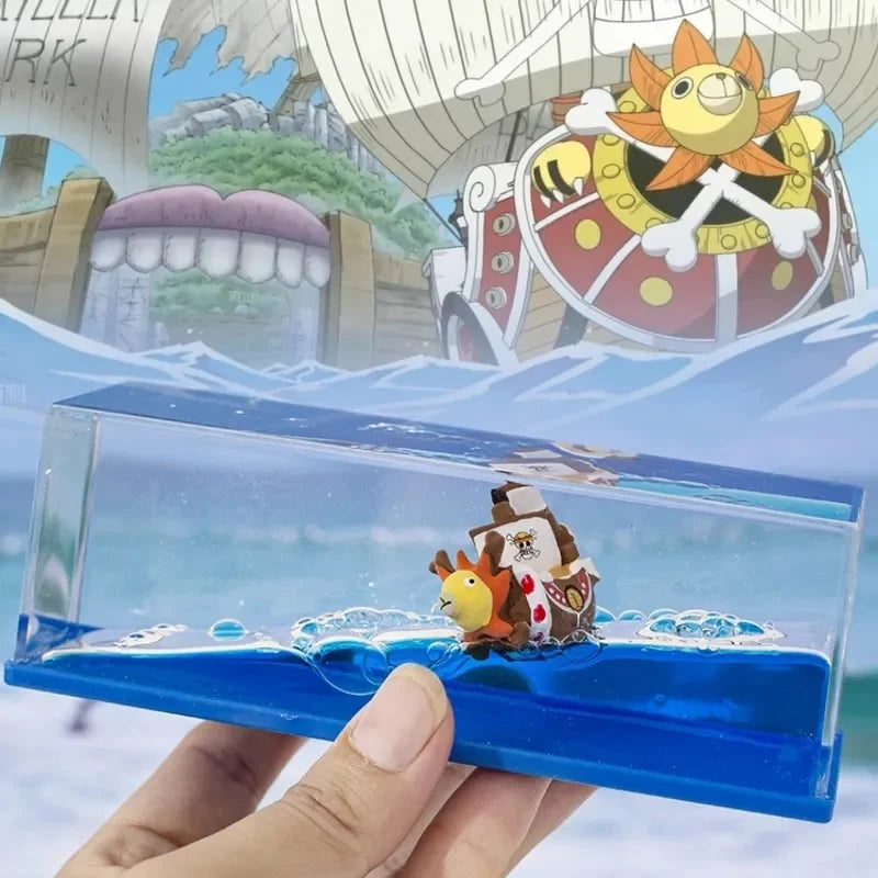 Floating Merry & Thousand Sunny 3D Ship-in-a-Bottle - Image 3