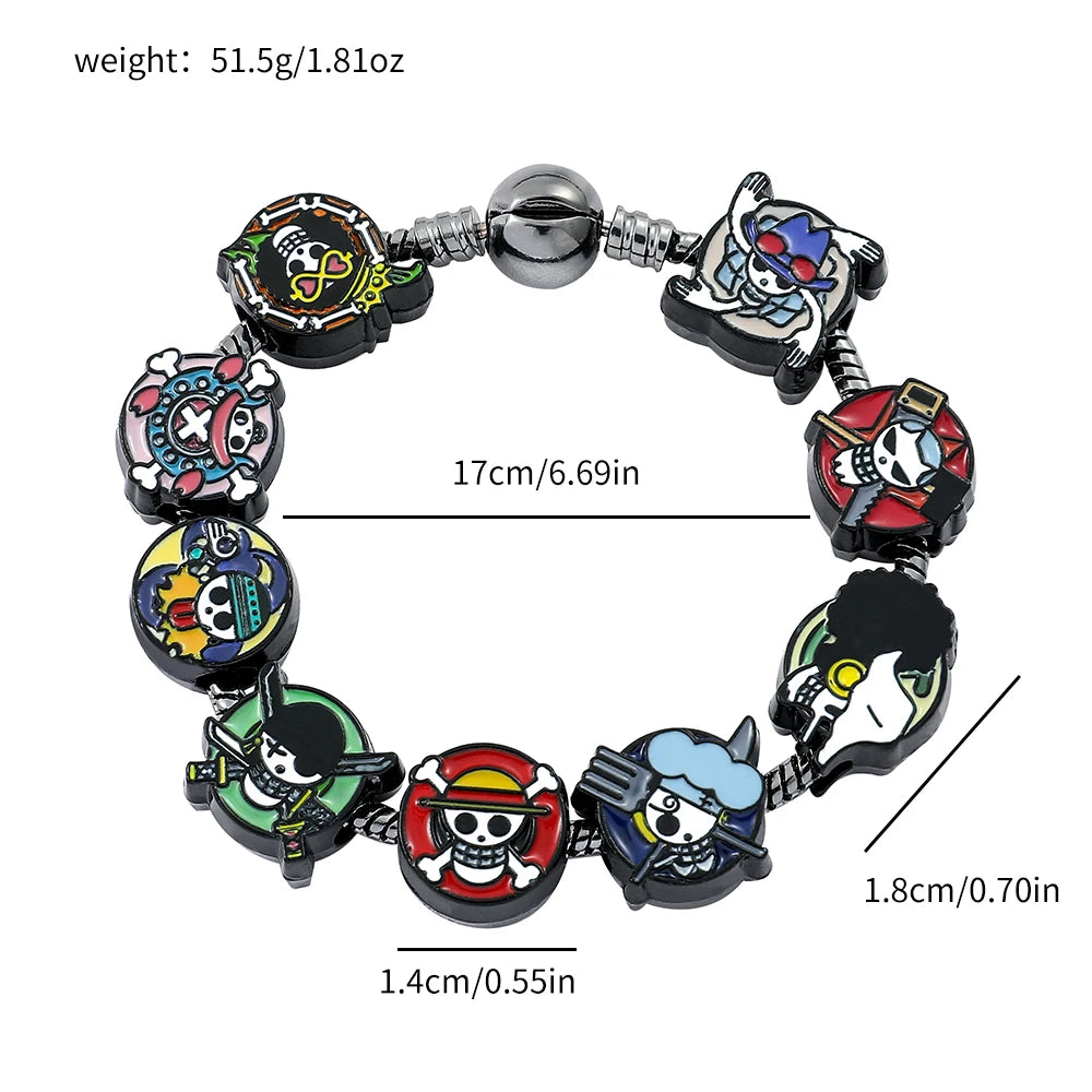 One Piece Anime Monkey D. Luffy Charms Bracelet - Image 5
