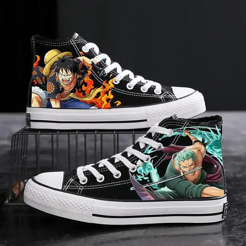 Anime One Piece Luffy Sauron High-Top Canvas Shoes - Image 5