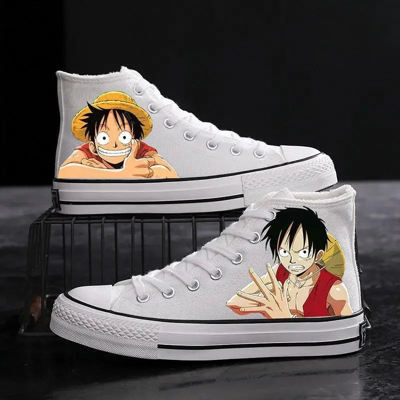Anime One Piece Luffy Sauron High-Top Canvas Shoes - Image 4