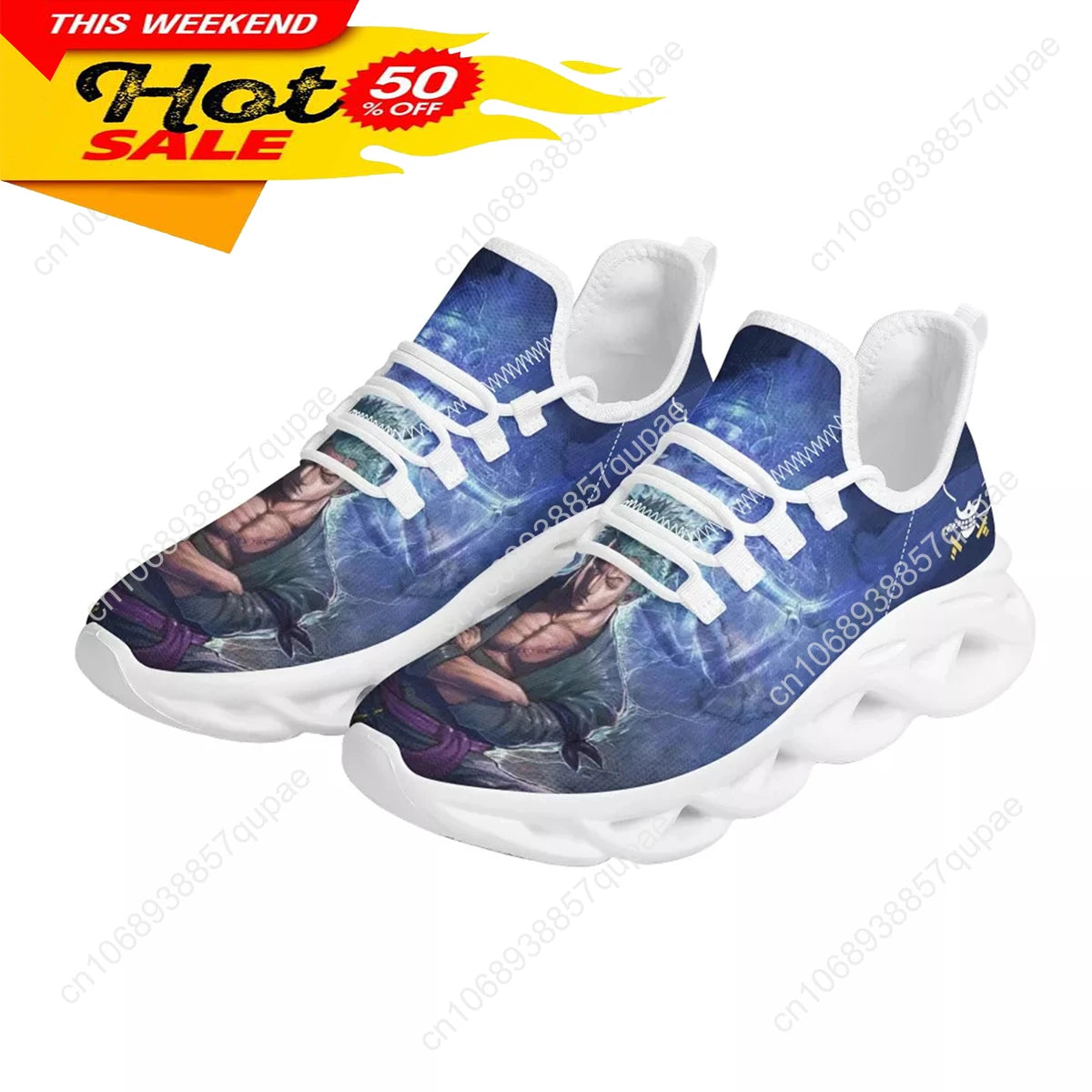 Japanese Anime One Piece Zoro Pattern Sneakers - Image 5
