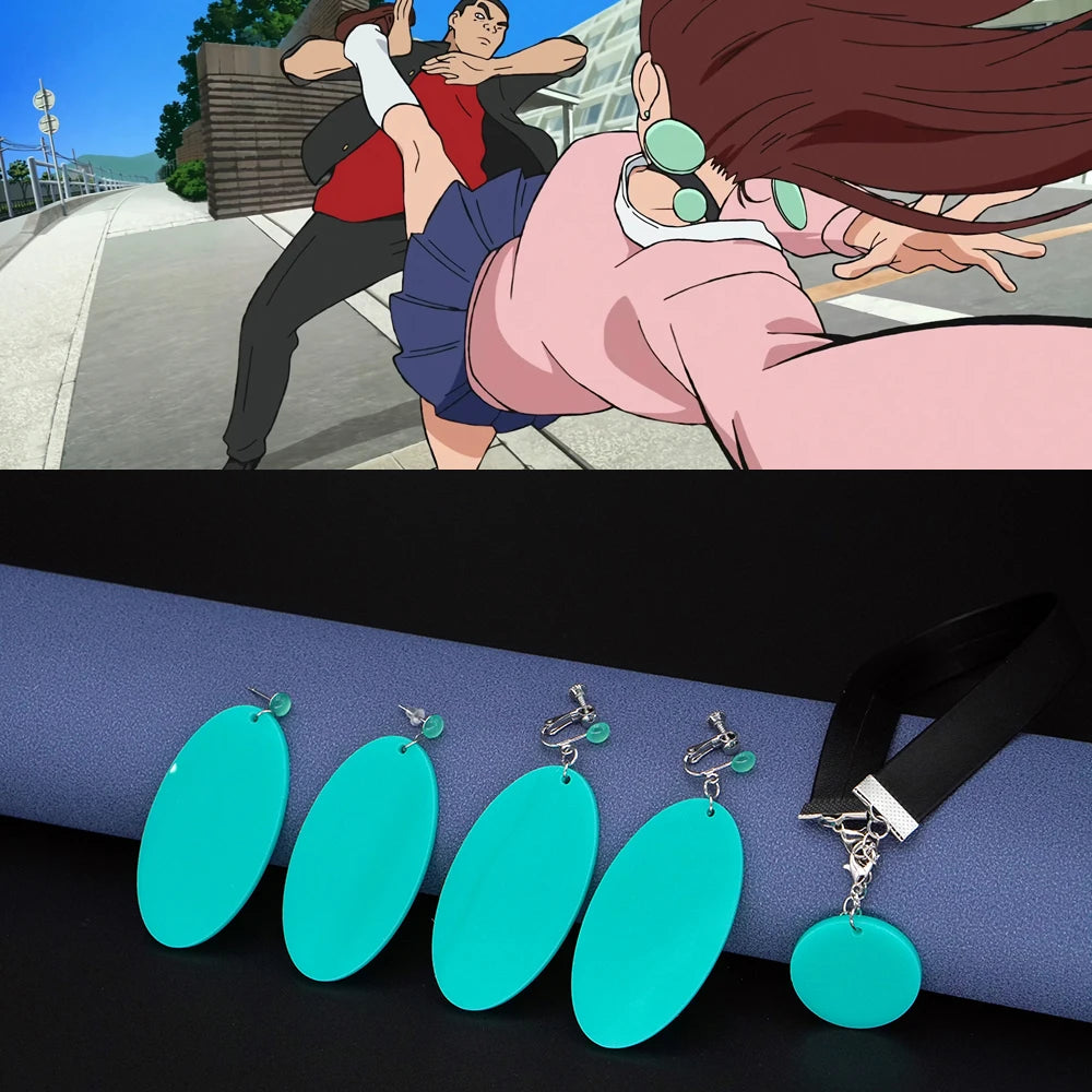 Anime DAN DA DAN Momo Ayase Cosplay Earrings - Image 2