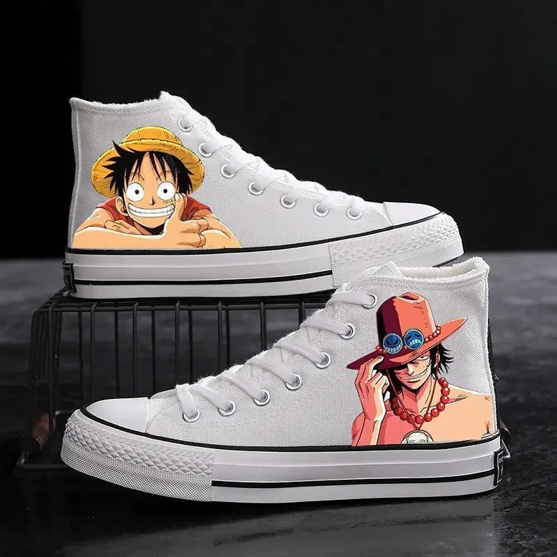 Anime One Piece Luffy Sauron High-Top Canvas Shoes - Image 11