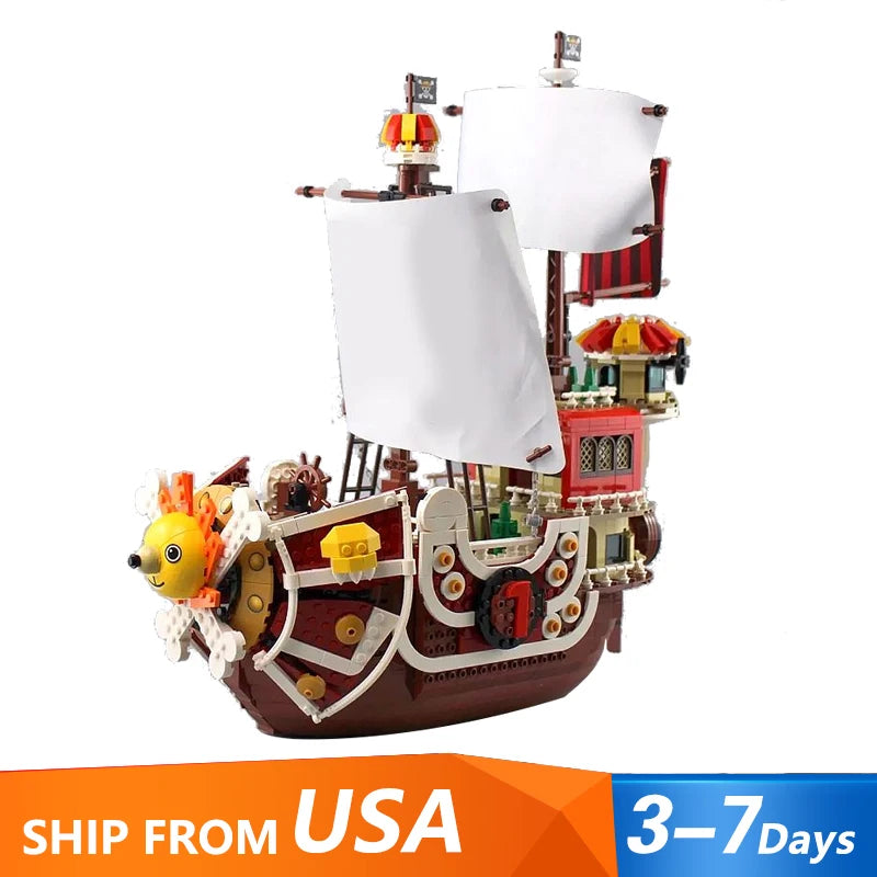 2000PCS Creative Thousand Sunny Ship Model Building Block