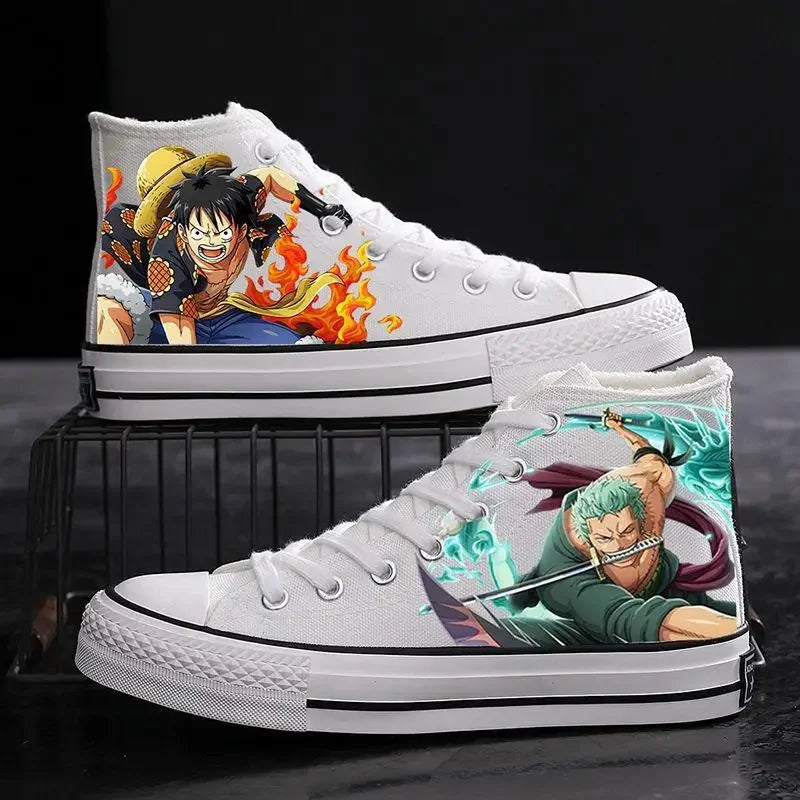 Anime One Piece Luffy Sauron High-Top Canvas Shoes - Image 6