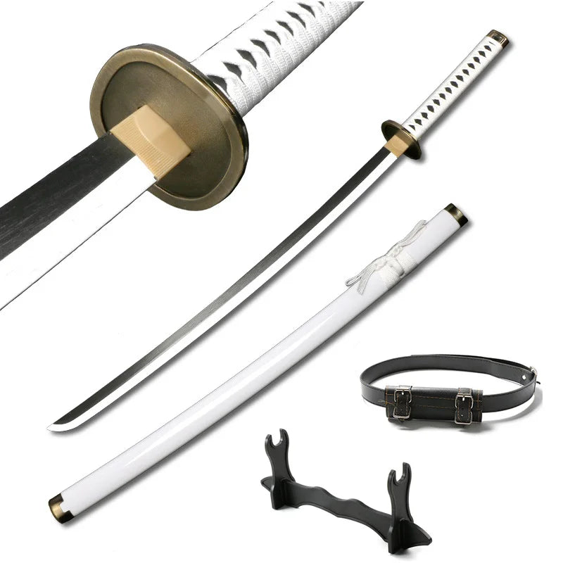 104cm Roronoa Zoro Katana – Japanese Anime Cosplay Weapon Prop with Bamboo Blade, Belt & Sword Holder - Image 9