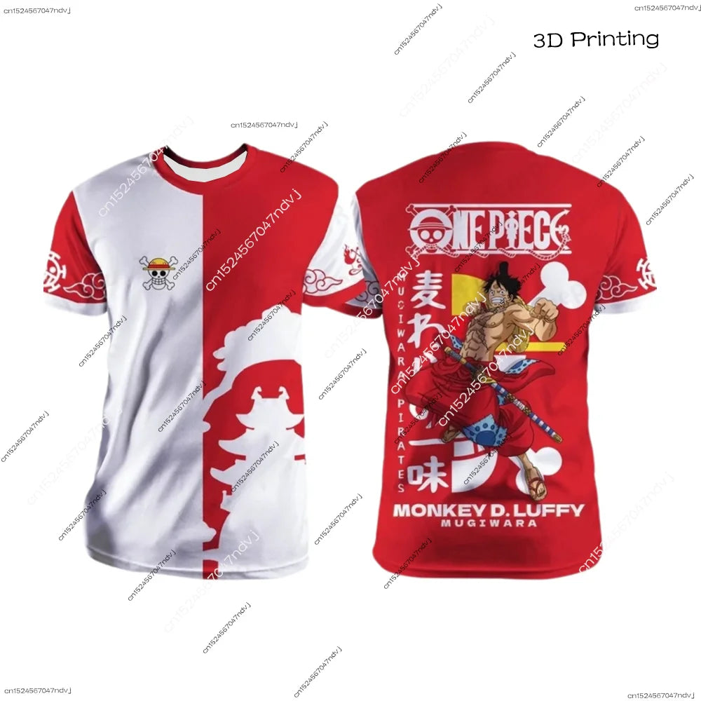 2025 Japanese Anime One Piece Men & Kids 3D Printed Short Sleeve T-shirt - Image 3