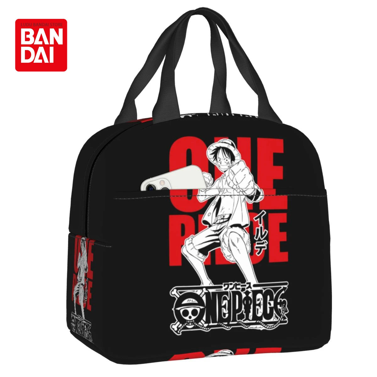 Custom One Piece Skull Logo Lunch Bag - Image 11