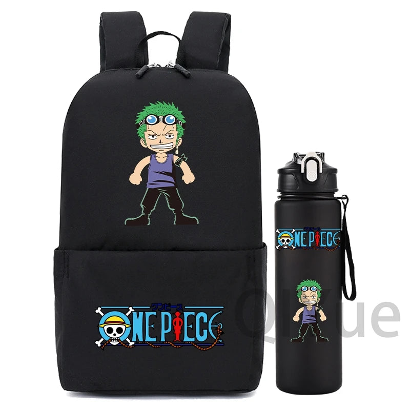 2Pcs/Set One Piece Backpack with 750ml Water Bottle - Image 9