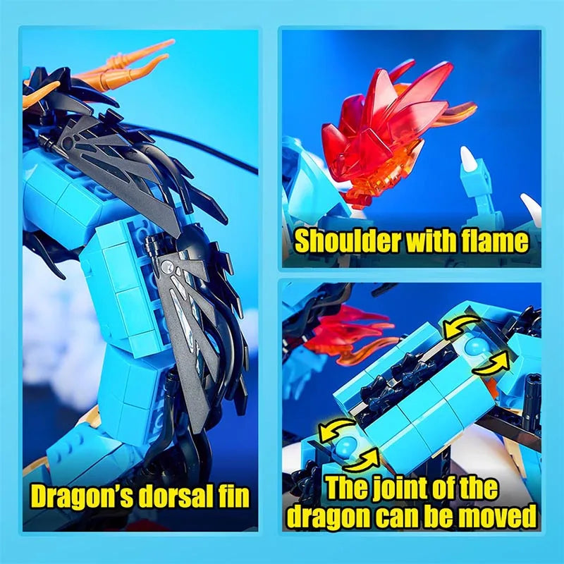 MOC One Piece Building Blocks Kaido Dragon Model - Image 5