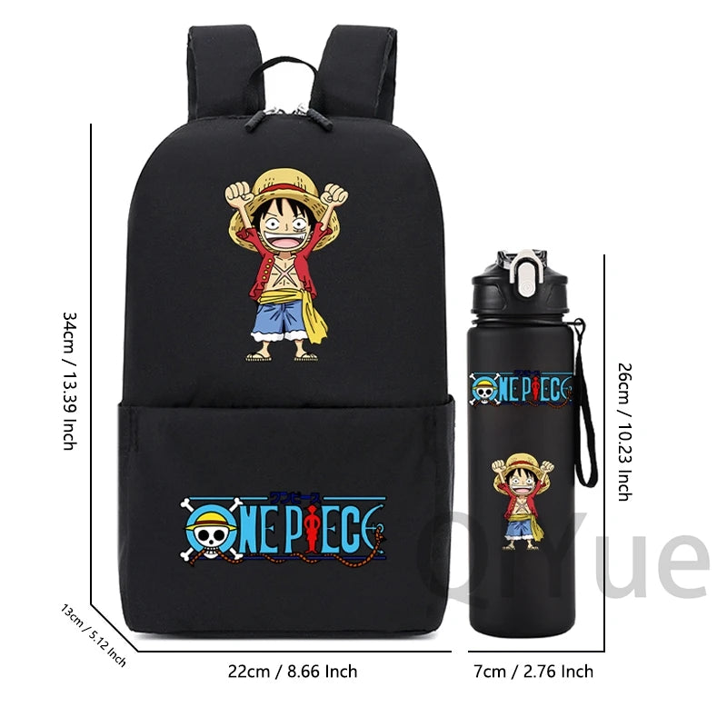2Pcs/Set One Piece Backpack with 750ml Water Bottle - Image 5