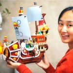 One Piece 1484pcs/432pcs + 9 Dolls Thousand Sunny Boat Blocks