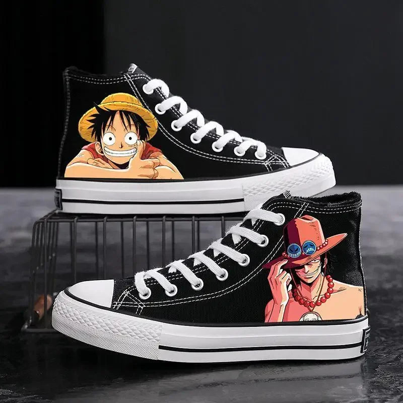 Anime One Piece Luffy Sauron High-Top Canvas Shoes - Image 7
