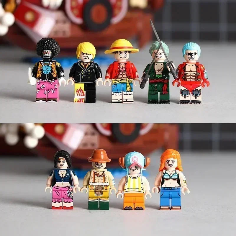 One Piece 1484pcs/432pcs + 9 Dolls Thousand Sunny Boat Blocks - Image 3