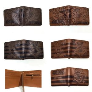 Anime One Piece Luffy & Zoro PU Embossed Short Wallet