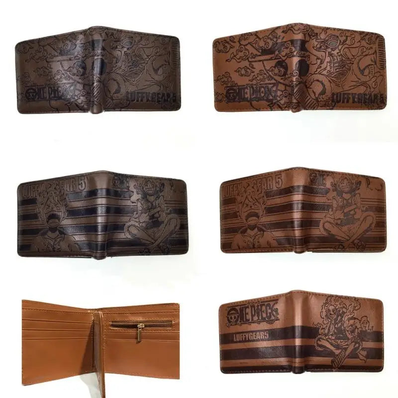 Anime One Piece Luffy & Zoro Embossed Short Wallet