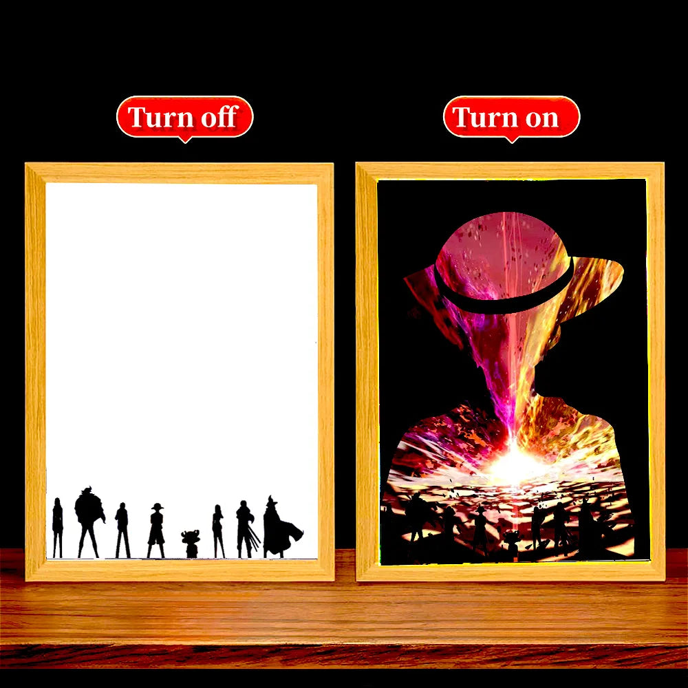 Anime Figure One Piece Light Painting Photo Frame - Image 7