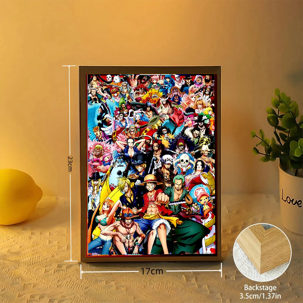 Anime Figure One Piece Light Painting Photo Frame - Image 4