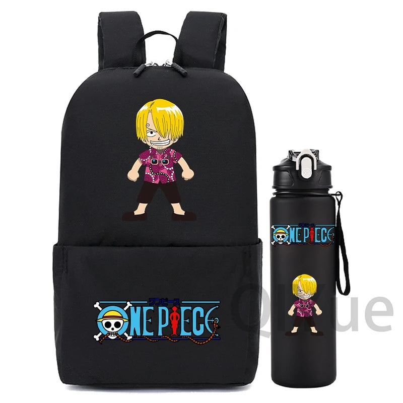 2Pcs/Set One Piece Backpack with 750ml Water Bottle - Image 11