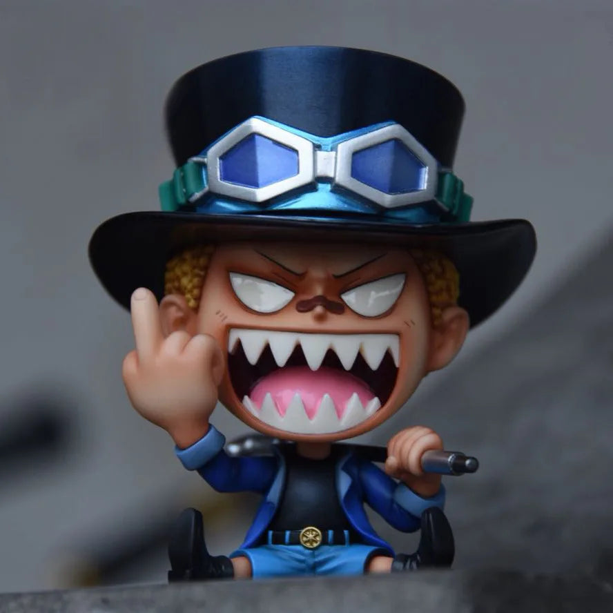 FigureCrazy One Piece FRANKY Q Laughing Out Sitting Cute Ver. PVC Action Figure - Image 11