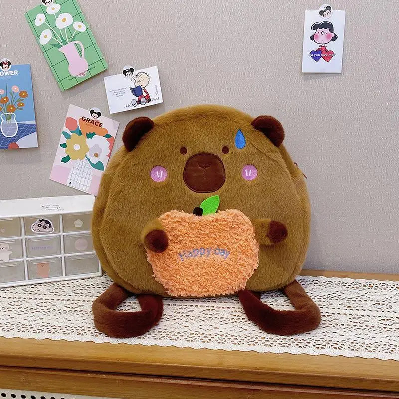 One Piece Adorable Capybara Cartoon Backpack - Image 10